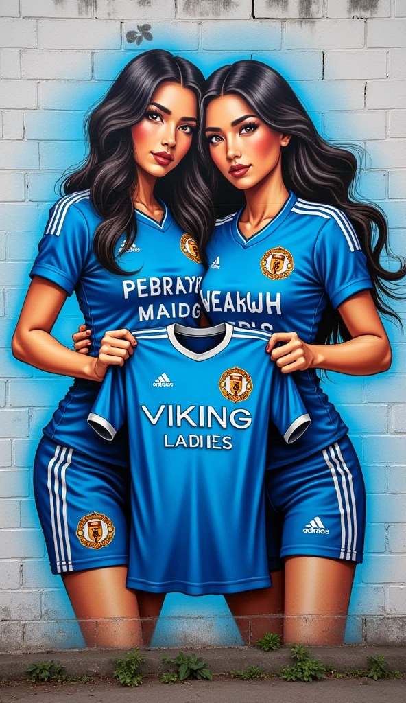 Image of the two football sports uniforms in light beige combined with black, with a print of Disney Beauty and the Beast drawing on the girls' one with the print of Beauty and on the boys' one with the print of the beast and the name "Alice" and a number 9 on the back of one of the uniforms.