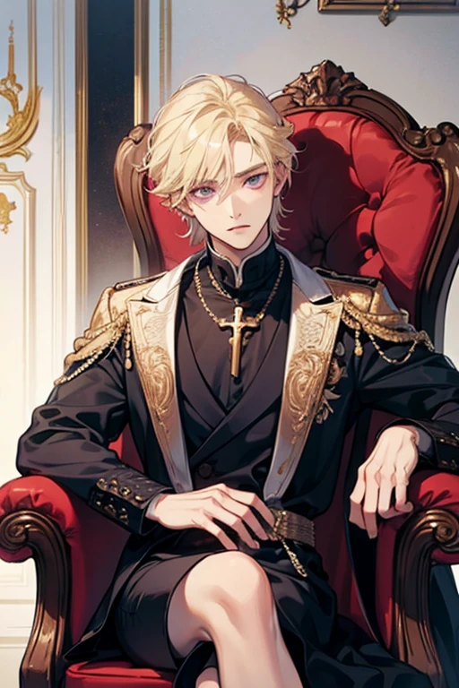 (Masterpiece, Best Quality, Aesthetically aesthetic and Beautiful, Official Art: 1.1),celebrate, congratulate, the king's accession to the throne,The king sat on the throne of power, the king ignored the obstacles and looked at the front boringly, the king's temperament, the king's majesty, 