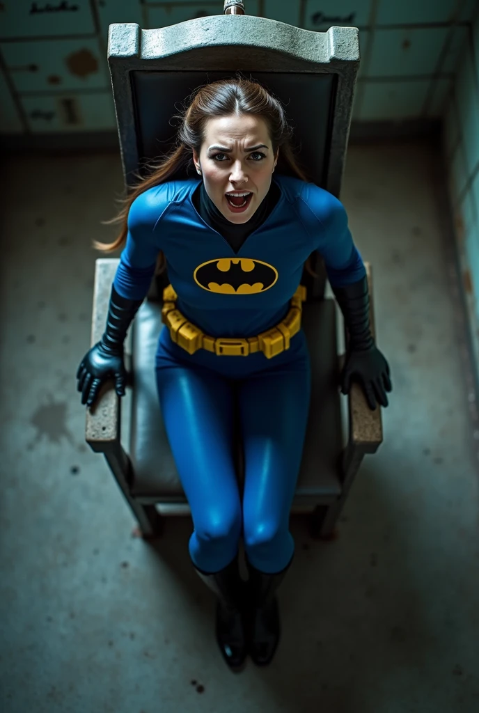 (best quality,4k,8k,highres,masterpiece:1.2),ultra-detailed, full frontal view of Catwoman2012-1024 Anne Hathaway, sitting on a metal barrel on a rooftop, ch4irtied, arms behind back, (shibari over clothes:1.5), bound breasts, (otm gag:1.4), (bound with an excessive amount of golden rope:1.5), (make the ropes around her chest visible:1.5), foggy night, new moon, gotham city, peril, perfect eyes, perfect hands, perfect fingers, detailed skin, highly detailed and diffuse soft lighting, hyperrealism, cinematic lighting, (extremely detailed CG unity 8k wallpaper), the most beautiful artwork in the world, professional majestic oil painting by Ed Blinkey, Atey Ghailan, Jeremy Mann, trending on ArtStation, trending on CGSociety, Intricate, High Detail, bokeh, dramatic, painting art by midjourney and greg rutkowski,