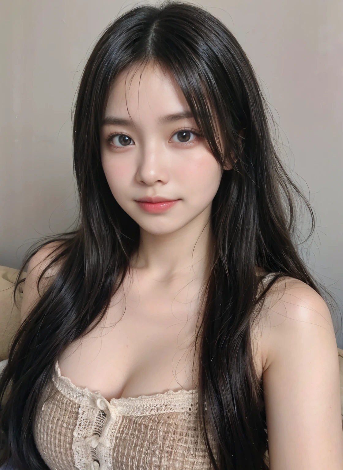 araffe asian woman with long brown hair posing in front of a rock wall, gorgeous young korean woman, beautiful south korean woman, beautiful young korean woman, korean girl, korean woman, heonhwa choe, beautiful asian girl, asian girl, a young asian woman, beautiful asian woman, young asian girl, asian girl with long hair, an asian woman