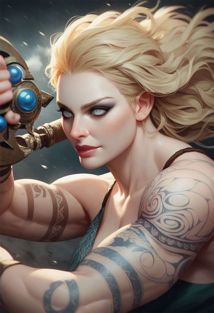 Female viking getting stabbed in the back by her tribesmen --auto --s2