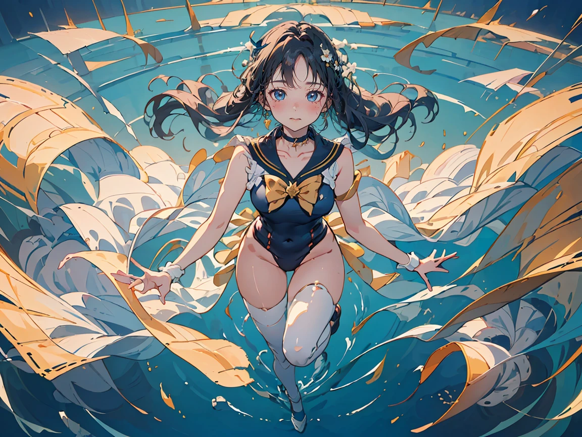 (masterpiece), (high quality), (photo realistic),
(high angle from side),  (looking camera), (face close-up), (dark gray background), 
1girl, rainbow mesh pastel color hair, hair blowing in the wind, multi color iris, naked eye, shining lips, jewelry, school sailor suit, golden grow ivy, optical prism, (splash of water:1.5), 
