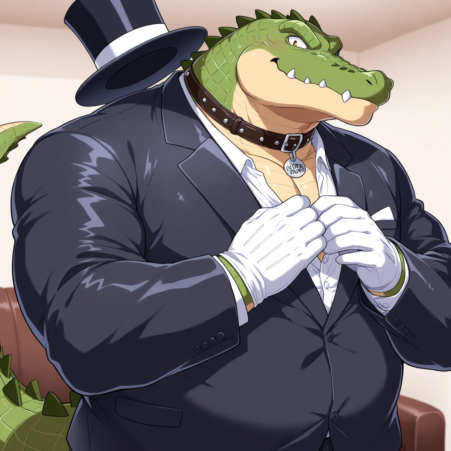Highest quality、Sexy Baby Lizardman、Skimpy、Pink eyes without highlights、Lizard head、male、Sweat、Embarrassing、Gay、Nightclub、cute、Obscene language、tongue、bow tie、military cap、Get a tip、Belly button military uniform、navy、{{Completely naked}}、Transparent fabric、White mucus drips down from above、Blushing、Deep Throat、salute、Facesitting、Side view、Lower abdomen receiving impact