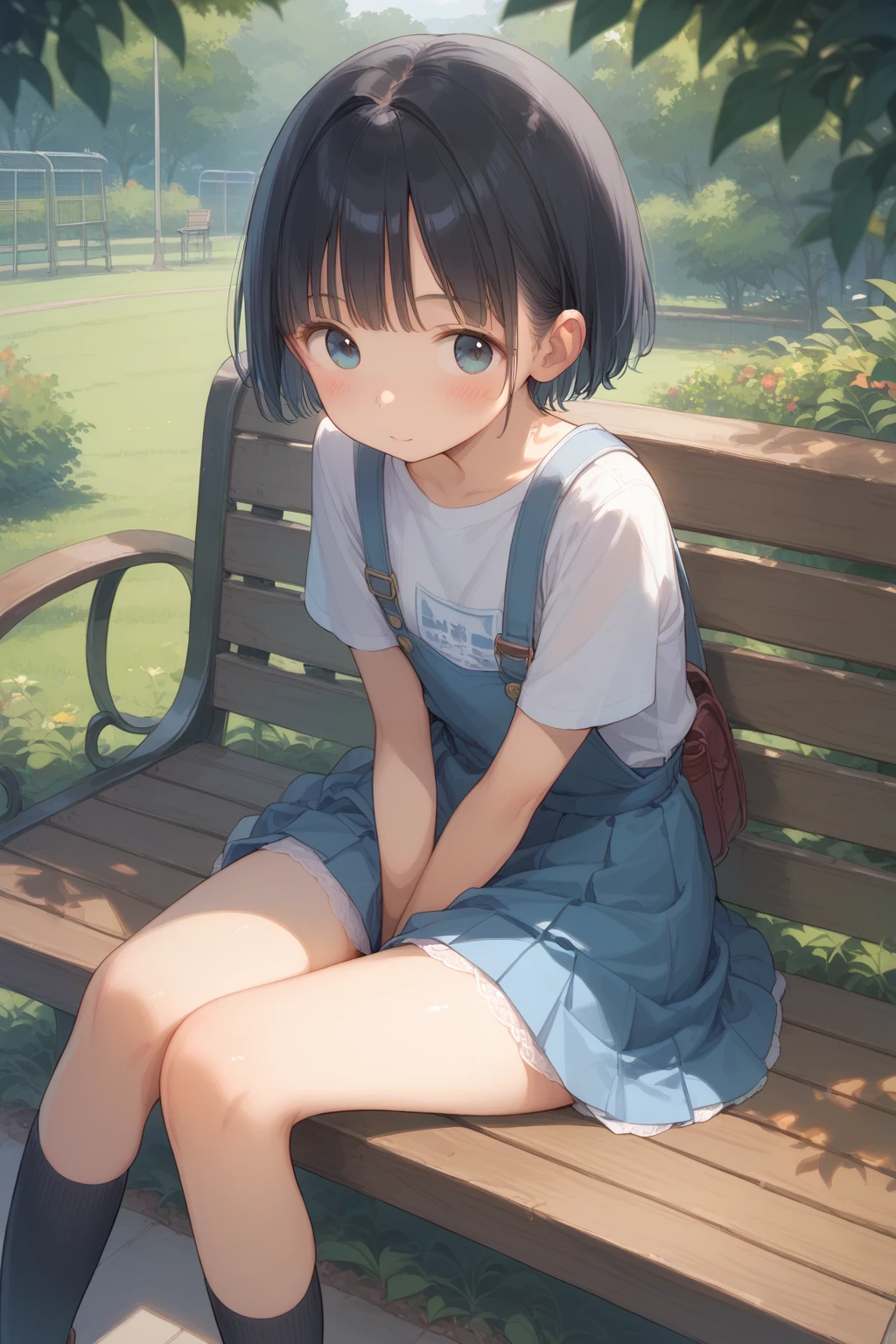 (masterpiece、highest quality、High resolution、realistic pictures、real looking skin:1.1)、 (A woman sits with her thighs closed on a bench in a shopping mall:1.8)、 (The length of the dress is so short that you can almost see her panties.:1.8)、 (looking at her from a slightly higher perspective:1.8)、 (A provocative and grinning expression:1.8)、 (She is wearing a black long-sleeved knit mini dress.:1.8)、(The dress is a polo shirt type with a smooth white collar.、The entire upper body is a basic type with no exposed skin.:1.8)、(The material of the dress is ribbed knit that shows the lines of the body.:1.8)、(I'm wearing black middle boots:1.8)、 (The panties are red and have a pattern.:1.5)、 (brown short hair:1.5)、 (small face:1.5)、 (she is 22 years old:1.5)、(The place is a bench in a shopping mall.:1.5)、 1 Japanese girl、solo、full body esbian、beautiful eyes、shining eyes、Shining thighs、NSFW