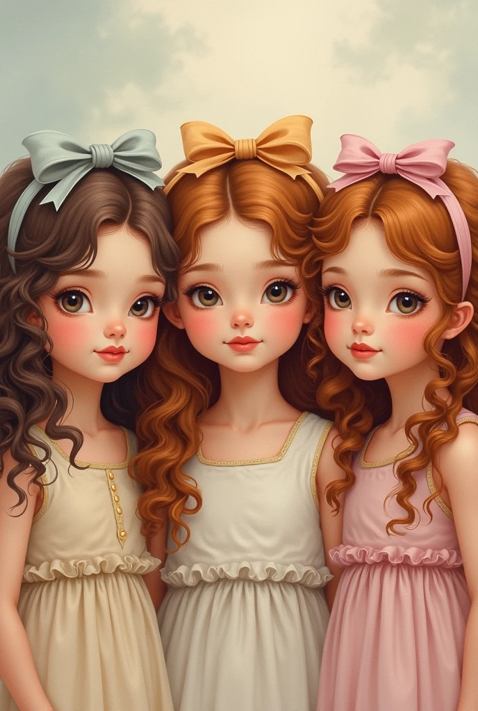 adventurous girl on white background, various poses and expressions, realistic children's book illustration style, cute, 6 , colors, blonde hair, long and curly, plain color, red dress, short sleeve - on white background - --auto --s2