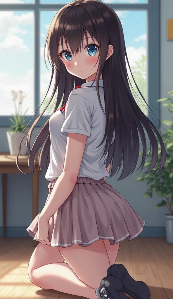 (Plump buttocks:1.5)、(Bend forward and stick out your butt:1.3)、(Focus on the crotch:1.5)、high ponytail、top-quality、s ass、embarrassed from、(Lace white panties:1.5)、perfect buttocks、nice butt、Stick your butt out on all fours,、Lift skirt、stairway、Black Knee High Socks、Plump thighs、Absolute Area(black thighhighs:1.5)、(school uniforms:1.3),, (white collared-shirt:1.4), ((white collar, unbutton, short sleeve):1.2), (light green plaid-pattern pleated-skirt:1.3), ((necklace, colorful bracelet, X hair ornament):1.2),
ultra-detailed、(8k, RAW photo, best quality, masterpiece:1.2), (extremely detailed 8k wallpaper),illustration、professional lighting,sharp focus, depth of field、
nsfw、clear eyes、perfect anatomia、girl with、 student、Plump thighs、white panty、Emphasis on the streaks of the panties、Lift skirt、(makeup:1.1)、BREAK (​masterpiece:1.2)、top-quality、hight resolution、unity 8k wall paper、(illustratio:0.8)、(beatiful detailed eyes:1.6)、extra detailed face、Perfect litthing、Highly detailed CG、 (perfect hand、perfect anatomia)、Stand on the stairs, (On the stairs), (lower body shot), Thigh Focus, (Taken from the bottom 1.5), (View from behind1.5)、 (white  panties:1.3)、(Skirt that rolls up:1.3)、(Fully exposed panties:1.5),(Show your ass:1.5)、Wrap the scrunchie around your left wrist、cowboy  shot、