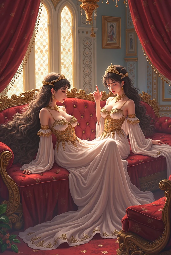a beautiful persian princess wearing fully red sharara, 1girl, long wavy black hair, porcelain white skin, medium breasts, full body visible from head to toe, royal mughal palace, detailed facial features, extremely detailed eyes and face, beautiful detailed lips, beautiful detailed eyes, longeyelashes, intricate patterns on dress, (best quality,8k,hyperdetailed,masterpiece:1.2),(realistic,photorealistic,photo-realistic:1.37),cinematic lighting,warm color palette,dramatic pose,historical,ornate,opulent,elegant