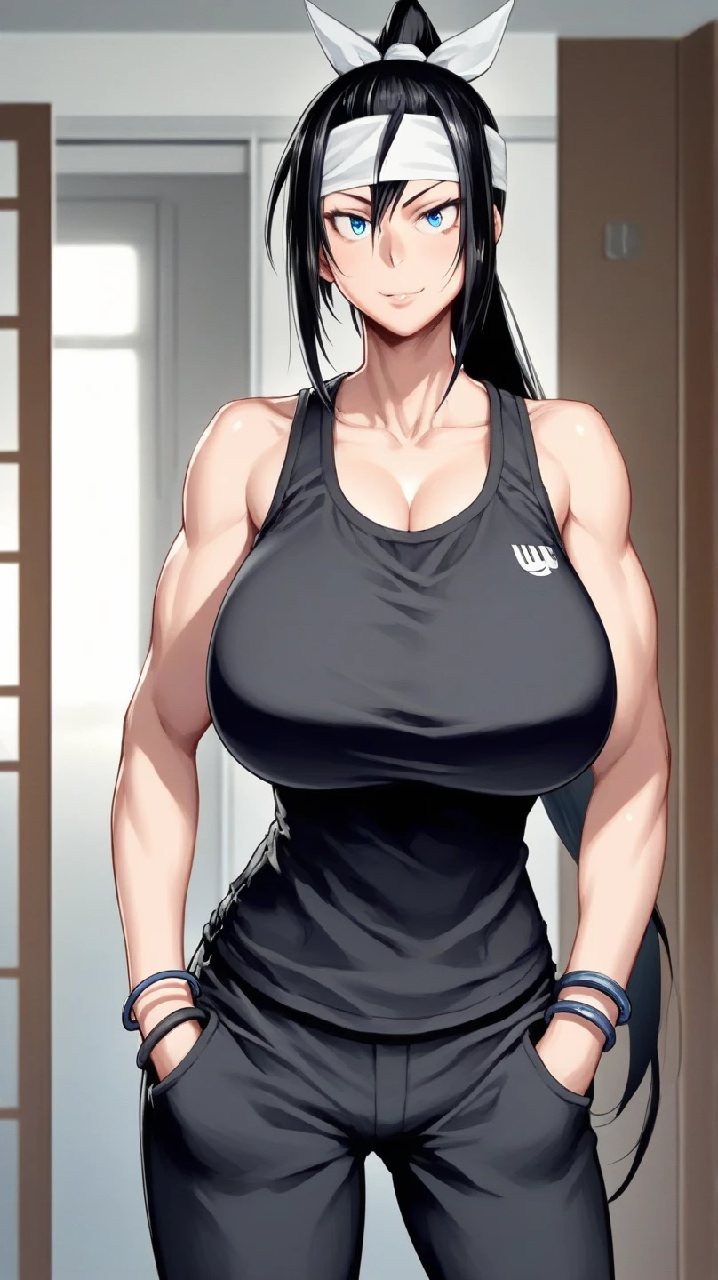 gym, workout, hot, sweating, sweaty, tan, big , tan skin, flustered, blush, purple clothes, see thru, yoga pants, man , sex, having sex, black hair, girl, huge man girl, man and woman having sex at the gym, sex, having sex, eyes closed, closed eyes , clenched teeth, clenching teeth, in pain, , action lines, movement lines, purple clothing, purple, having sex, bare vagina, bare penis, curvy woman