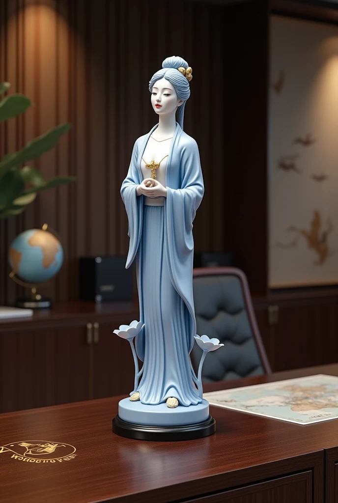 Help me generate an IP image for Dehua white porcelain