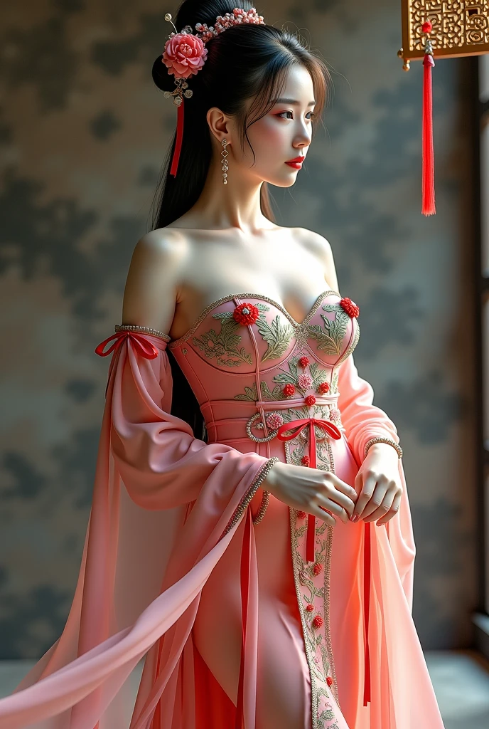 newchinesestylesuit graceful dance, She gently lifted her skirt with one hand, Long legs , In the swimming pool, ((Flowing long hair))Official Art , Unity8k Wallpaper , Extremely detailed , Visible cleavage, Pretty and beautiful , 性感Long legs, masterpiece , best quality ,Practical, Very detailed illustrations ,Extremely detailed , Intricate details , Extremely complex and detailed , Very detailed 8KCG wallpaper , Caustics .reflection , Ray Tracing , Devil theme ,nebula ,Dark aura, Network Effects , (1 girl)solitary , 小蓝Butterfly , There are dozens of monarch butterflies around , (Blue plasma flame , (insect , Butterfly)) Pastel tones in Rococo style ,Light white and light dark red , Incredibly beautiful , Cherry blossoms , Surrealism ,painting , Ethereal , Mixing reality and fantasy elements ,Ray Tracing , Complex Mode , Exquisite lines , Perfect your hands, Starry Sky , rich and colorful , Star