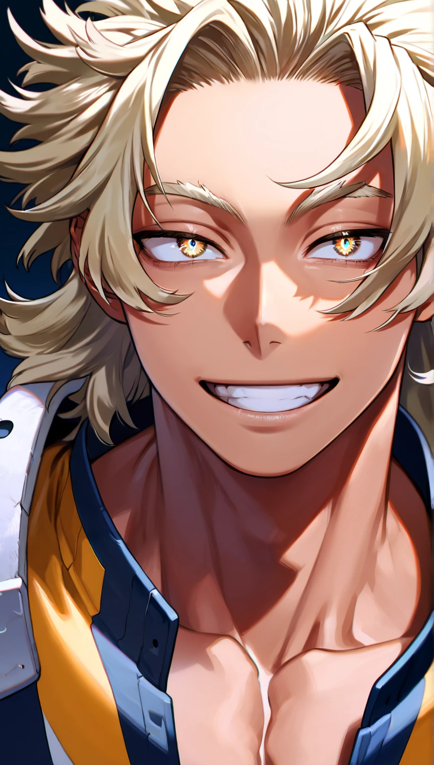 Man laughing like crazy, strange clothes, different appearance, 8k quality