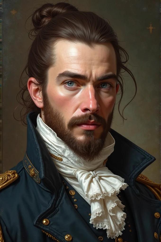art by Govert Flinck, portrait of a young 17th century dragoon,masterpiece, high quality,high resolution,HD,detailed face,detailed body,