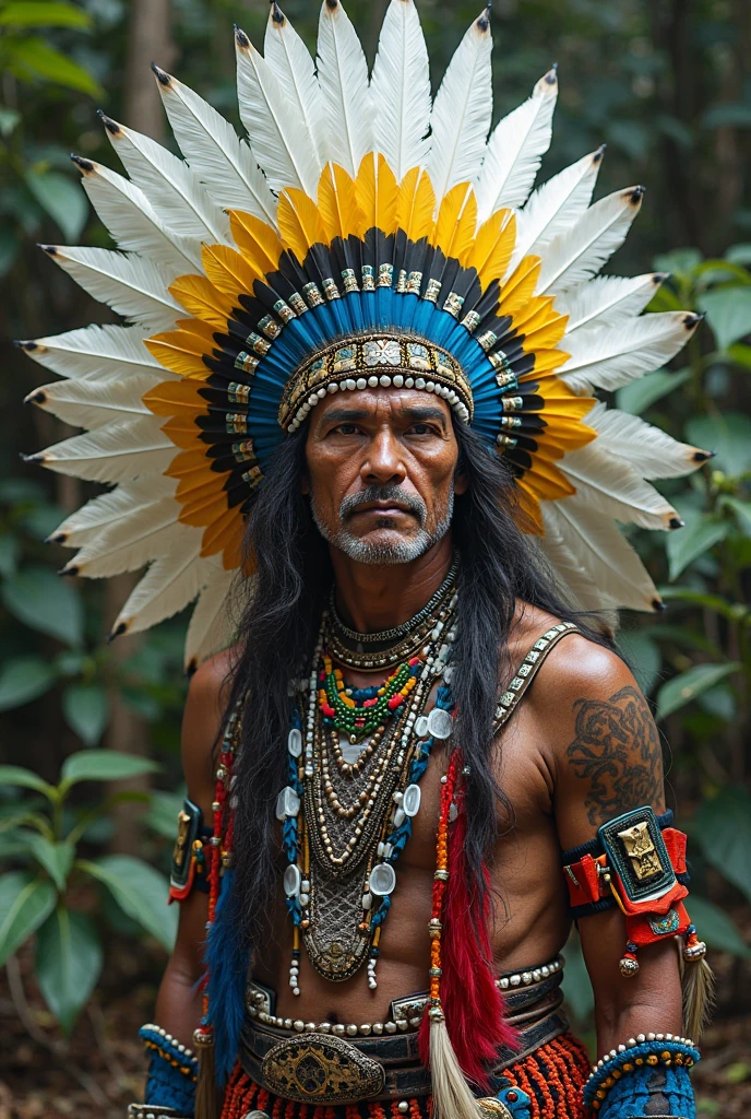 a photo portrait of an aztec demon shaman zombie in the style of apocalypto