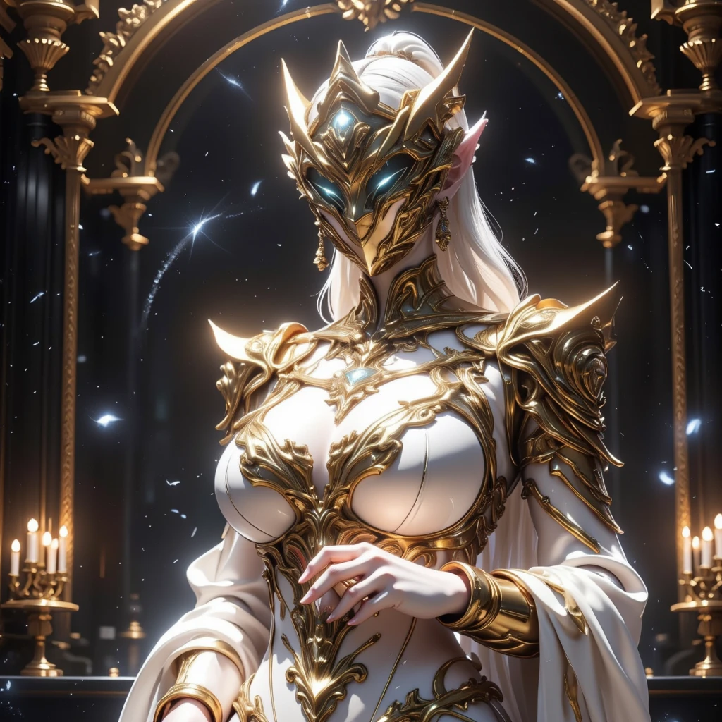 ultra realista 8k CG, Impeccable, limpo, master part, arte profissional, obras de arte famosas, Cinematic lighting, Cinematic Flower, rosto perfeito, beautiful face, fantasia, Sonho, Motor Unreal 5, science fiction,   renda, renda trim, renda-trimmed legwear, luxo, jewelries, Diamante, ouro, pearl, gema, safira, rubi, esmeralda, detalhes intrincados, delicate pattern, encantador, sedutor, sedutor, Erotic, Encantadora, ornamento de cabelo, neckrenda, Brincos, pulseira, Armlet,halo,outono.
((,1girl, Pov,best quality,))  ,((((,1girl,  sozinho, Seios enormes:1.5, Vestido de Armadura, Meio Corpo,  Olhando para o Viewer, Standing))))