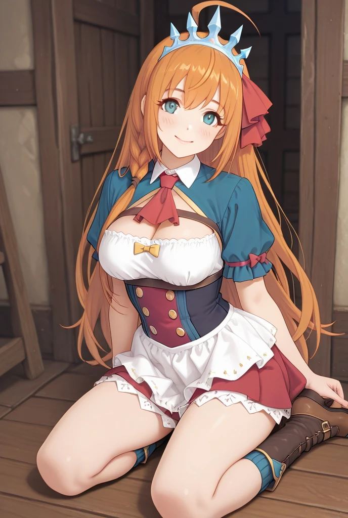 masterpiece, top-quality, hight resolution, HMDMG1, Wizard Hat, red blush, cleavage of the breast, bare shoulders, Transparent dress, off shoulders、full bodyesbian、Sheer dresses、NSFW、