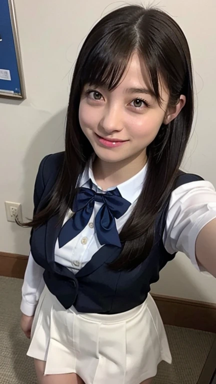japanese, linda, small, baby face, realisitic, overskirt, top, twogirls, cheek kiss, thigh sock, sisters aged 14 and 10, Selfie, bow on panties