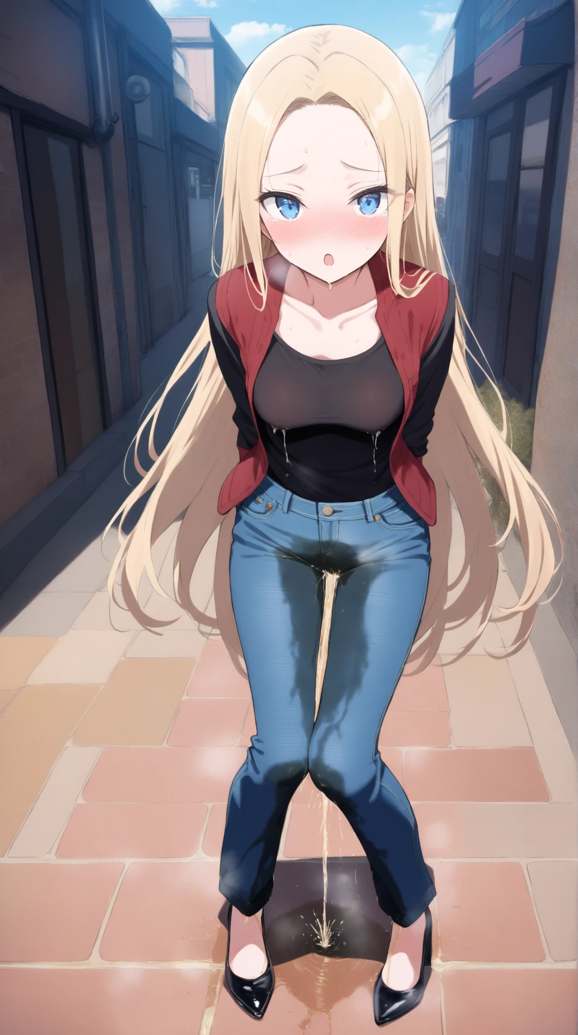 (masterpiece, finely detailed beautiful eyes: 1.2), public, long blonde hair, <lora:FutanariConcept_Dylora_alpha_v1-14:0>, <lora:flaccidv2:0.4>, flaccid, penis to the knees