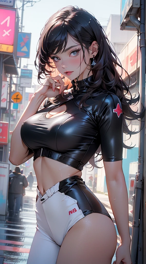 Browsing Caution 、Big Breasts、Patent leather cupless bra、Erect nipples、Patent leather thigh-high boots、High heels、leather jacket、Leather pants、Pussy love juice、Love juice drips down my thighs、Ahegao、((An erect penis pointing upwards is attached to the groin area.))、((A large amount of white mucus coming out of the tip of the penis)