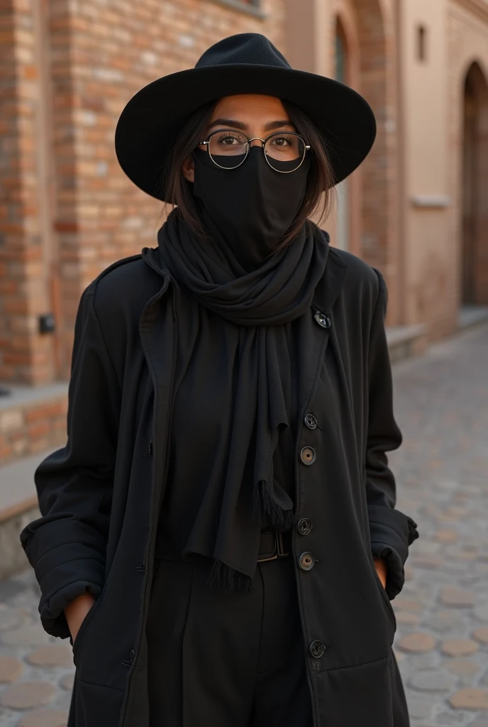 close up beautiful 30 year old hot girl.
She wears a very shiny plastic hijab on her head.
with a very shiny black plastic mask on his face.
wearing a long shiny plastic puffer jacket.
she wears a long traditional Arabic Caftan dress made of very shiny plastic.