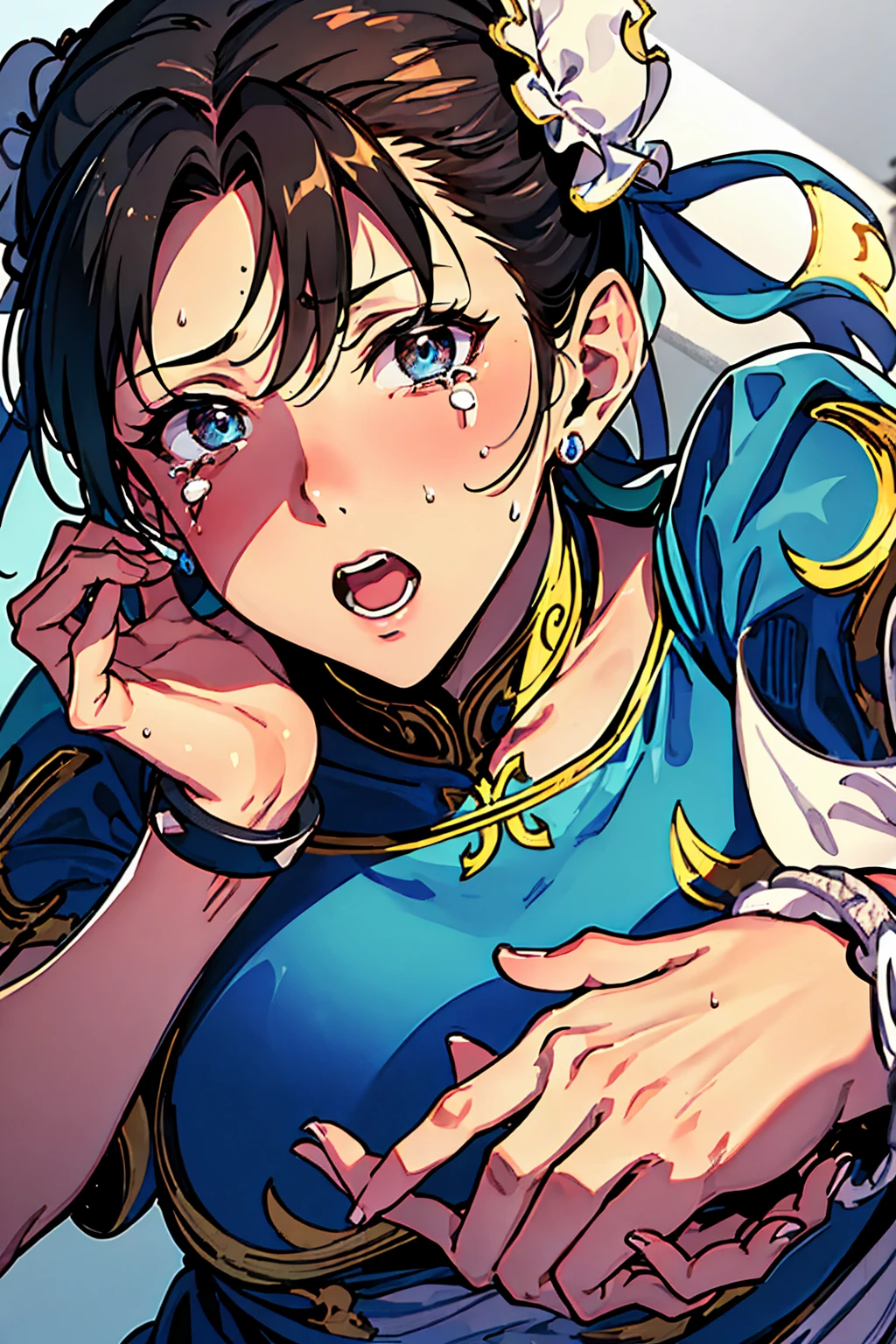 score_9, score_8_up, score_7_up,source_anime, high res image,masterpiece,best quality,girl,cute face,clear skin,shiny hair,ultra detailed eyes,simple background, double insertion, vaginal, anal,penis,handjob,felatio,