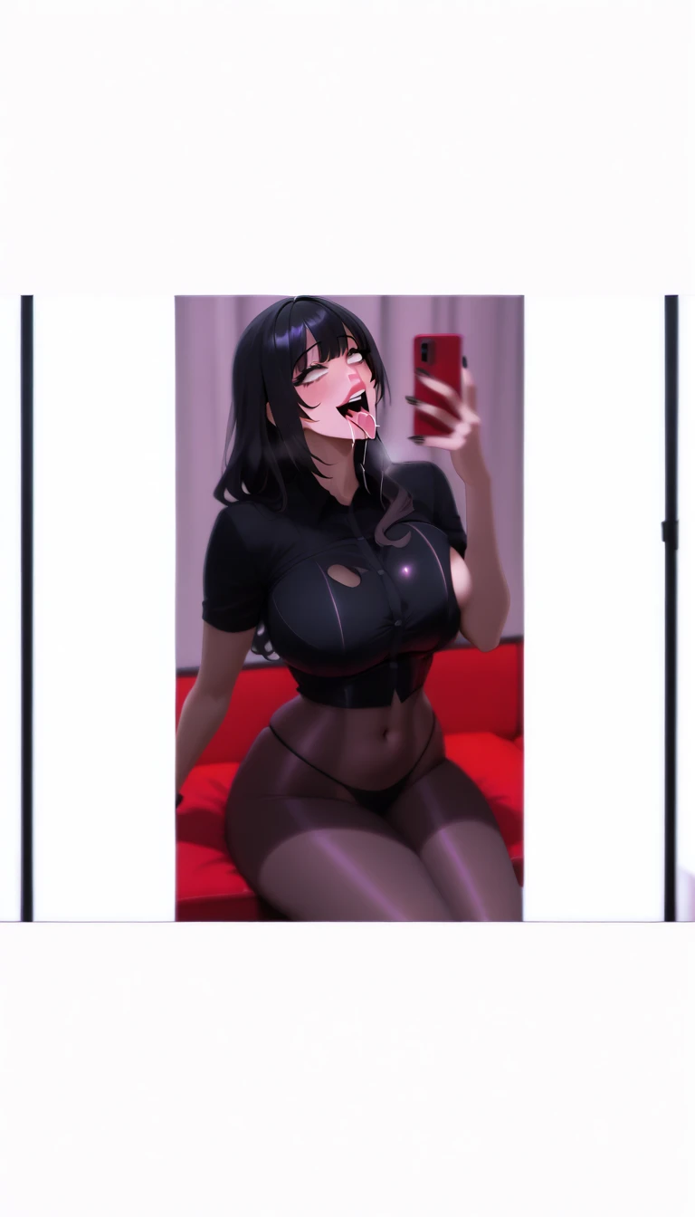 there is a woman in lingerie taking a picture of herself, sexy look, wearing sexy lingerie, captivating and enticing, very sexy outfit, sultry and beckoning, sexy outfit, violet myers, barbie doll in panties and bra, sexy style, scantily clad, lacey, sexy girl, 21 years old, 2 3 years old