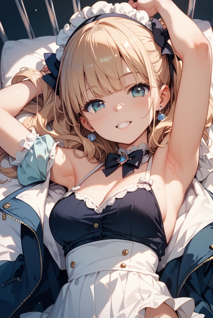 Blonde、Blue Eyes、girl、Small breasts、Twin tails、girl、Small breasts、A cheerful smile、Looks about 、Petan Musume、He is short、Sexy Lingerie
