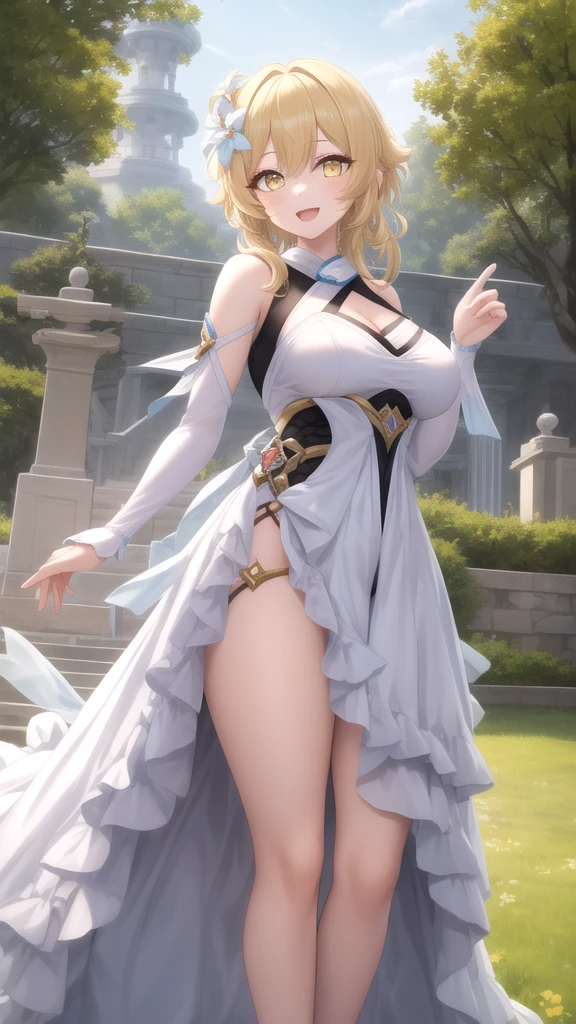 Anime style, super fine illustration, super clear illustration, highly detailed, beautiful detailed, super pale tone image, super delicate illustration, super calm & static image, sexy posing image, static representation, gentle expression, 8k, angle from behind, pretty 1girl with blonde straight short hair & blue eyes & a bright smile & Big breasts & wide hips & pink nipples & soft fair skin is wearing the Traditional maid dress not to show her skin in the urban room, in the midnight, night view throught the window, solo, perfect fingers, perfect arms, perfect legs, masterpiece.