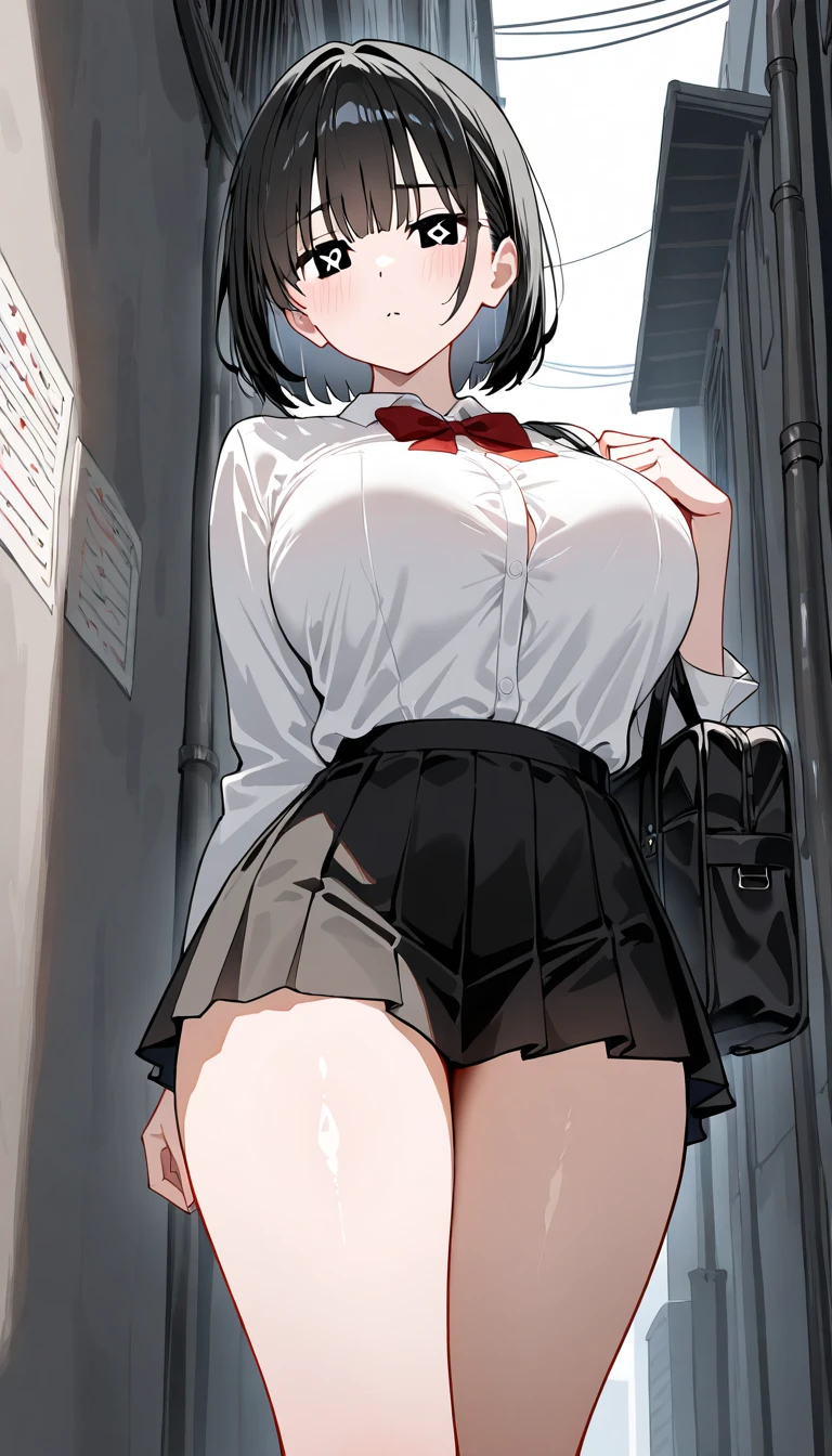 masutepiece、masterpiece、top-quality、ultra-detailliert、hight resolution、hight resolution、8K Portrait、Unity 8k壁紙のhigh-detailCG、Unity 8k壁纸、Cute little:1.5、Lori:1.5、Highly detailed CG Unity 8k wallpaper、逼真、realperson、Cute little、 Portrait photos、shinny skin、high-detail、(sixteen years old:1.2)、(1人)、Beautiful clear eyes、Ultra-fine depiction、delicated face、Lovely lips、skinny body、Big breasts thin waist、Thin leg、(On the train:1.6)、
1girl in, Cute, Perfect face, Seriously, (blush:1.5),((There are a lot of people nearby:1.4))
Big breasts,((School Uniforms:1.2)),(((Clothes lift:1.5))), (((Nipples))), Detailed description vagina,Show vagina,Spread legs,Spread ,((cum in vaginas:1.5))