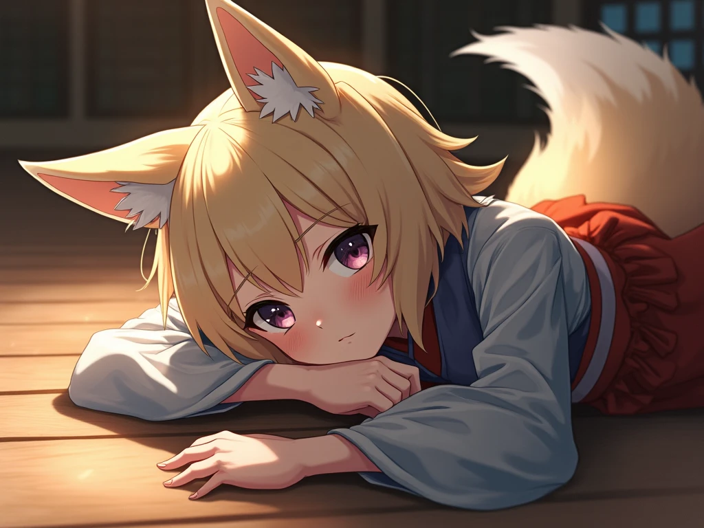 (Super detailed, high resolution, Kyoto animation style anime illustrations, top quality official art featured: 1.6), (1.6), beautiful face, eyes, highly detailed body, very detailed hair, nice hands, perfect hands, beautiful hands, (1 girl: 1.4), (Chibi: 0.8), (cute: 1.2), (cute: 1.2), (1 loli: 0.8), cat ears, (seduction: 1.2), elegance, (blush: 0.7), floating hair, Ahoge, dramatic angle, (Teenage girl undressed in yukata: 1.2), (Dark Japanese-style room, dark walls: 1.3), Futon, Japanese-style bed, July 8, Early summer morning, Hot night, Unfasten belt, take off obi, Wariza, sit on futon, AM 7:00, (embarrassing: 1.3), at night, wet skin, taking off breasts, naked hide with hands,