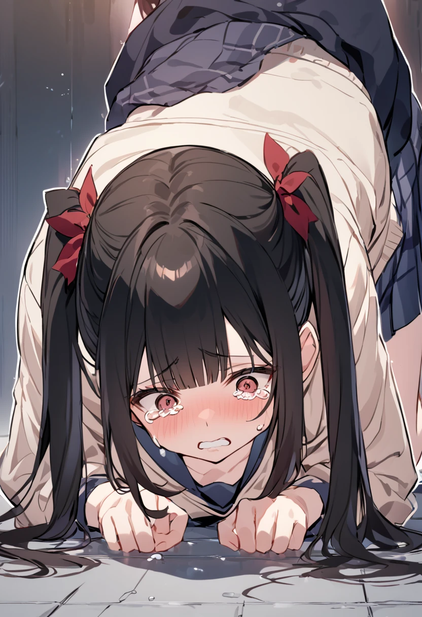 best quality, perfect anatomy, highres, hyper detailed, photo realistic, cinematic lighting, Anime Moe Art Style, Anime Style 4k, Cute girl anime visuals, 4KAnime Wallpaper, Anime Wallpaper 4k, Anime Wallpaper4k, Anime Wallpaper, Long Hair Anime Girl, By Ren, Official Artwork, Young Anime Girl, hd Anime Wallpaper, Official Art, anime art wallpaper 4k, 、uniform、mini skirt、Moe sleeves、17 years old、high school girl、spread legs, armpit, tentacle sex, many thin tentacles penetrating girl’s vagina, tentacles penetration, girl’s wrists tied by tentacles, girl’s body bound with tentacles, too many tentacles, ((excessive cum in pussy)), tentacles cum in pussy