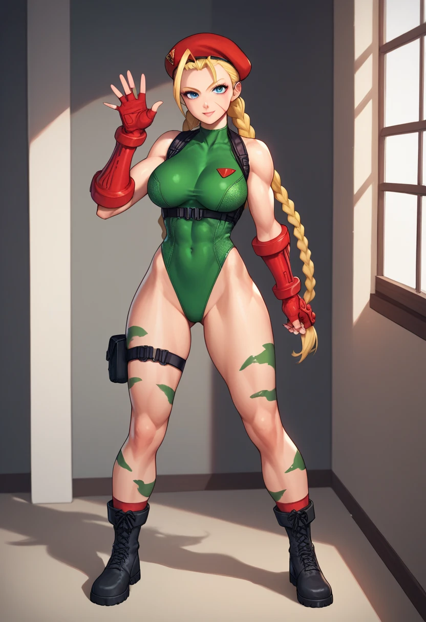 (masterpiece, best quality), intricate details, 1sologirl Cammy White from Street Fighter (standing full body toe to head by wooden pole:1.2) iron collar, arms behind back, iron cuffs, shackles, bound, bondage outfit, harness, o-ring, bondage outfit blindfolded cover eyes, happy red cheeks, chain leash collar choker neck bell shackles wristbands bracers bracelets, cleave gag