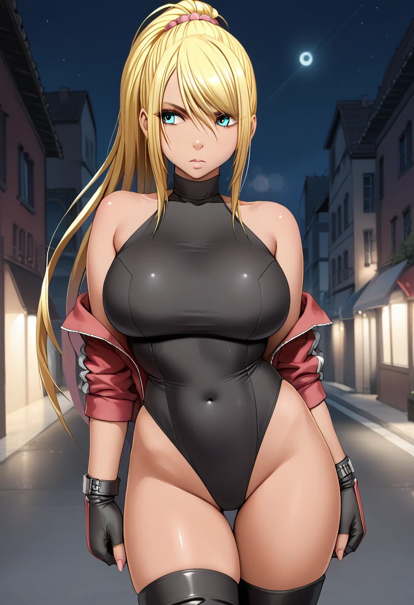 Adult female, orc fang, Short golden hair, Punk Hairstyles, Brown eyes, cyber punk, street fight monk, force, Grin, masterpiece, high quality、Big Breasts、Full nudity、Ahegao、Big Butt、Completely naked、No clothes
