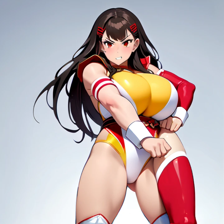 Masterpiece, Best Quality, Highly detailed, illustration, absurdres, street fighter, doll suit, shadaloo doll, agent aika, nazi saluting, military, military saluting, salute, 3girls, Team Squad, expressionless, blank eyes, looking at viewer, red gloves, emotionless, black latex, corrution, zofa suit, zofa soldier, mind control, female combatant, full body, hypnotized, standing, standing at attention, unhappy trance, full body suit, leotard, perfect female body, Gold delmo uniform, golden delmo uniform, extremely glossy latex, Delmo Uniform, belt, hypnosis, hypnoLora, empty eyes, Mind control device, thighhighs, kneeling, poses, submissive_pose, tight thong leotard, full legs tights, sesshouin kiara, Sessyoin Kiara, breasts, yellow eyes, horns, veil, long hair, huge breasts, black hair, collarbone, forehead mark, chest tattoo, tattoo, wavy hair, bangs, very long hair, gradient hair, pink lips, thighhighs, sideboob, pink thighhighs, Fate/grand order, Fate/extra ccc