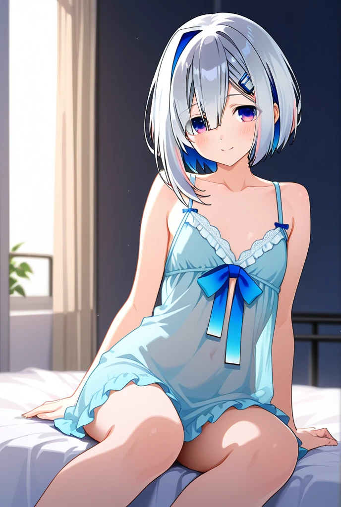 Short girls、White camisole、Slightly transparent、Bright red long skirt、Lift up your skirt with both hands、Showing off cute white underwear、barefoot