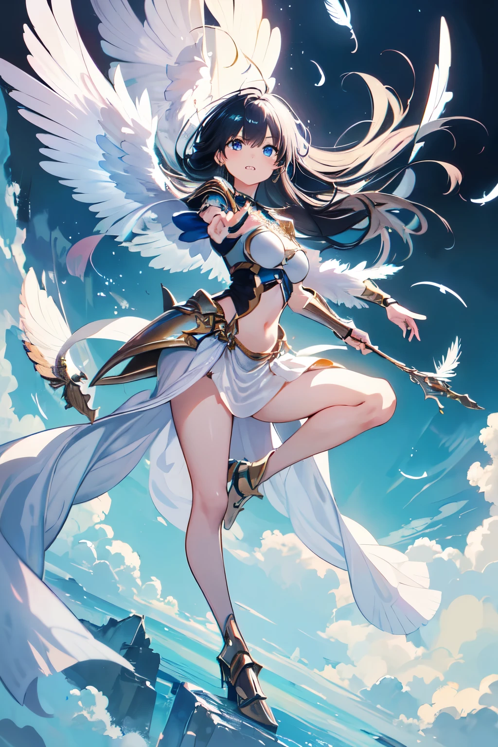 1girl, beautiful sun empress, detailed eyes, detailed face, mature face, athletic body, looking at viewers,full body, light smile,detailed skin,mature body, tall body,seductive body,medium big breast, medium thigh, detailed clothes BREAK desert and pyramid backgrounds, holding only one long and thick sun scepter, phoenix dragon in sky, highly saturating sunbeams, holy ceremony, angelic halo, golden and orange spark dazzling around, holy magic circle, golden crown , golden majical lightning, best quality, masterpiece, trending on Art station,BREAK,Detailed,Realistic,4k highly detailed digital art,octane render, bioluminescent, cinematic lighting BREAK 8K resolution concept art, realism,by Mappa studios,masterpiece,best quality,official art,illustration,ligne claire,(cool_color),perfect composition,absurdres, fantasy,focused,