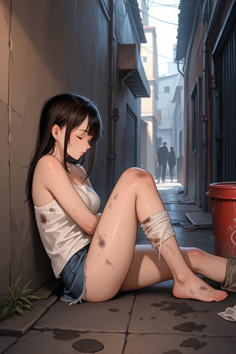All in dirt, Little skinny girls , there is a boy nearby, dirty hair with braids, medical center, pussycal examination, pussy is visible, boy looks at girl's pussy, rope, noies, flat chest ight nipples, very thin waist, nips, Long legs, no panties, shy, wet pussy is clearlye, pussy juice is ng, several girls, ecstasyiliation, asks for money, beggar, can Iwn?, pussy public humiliation , punishment, convulsive, fuckingce