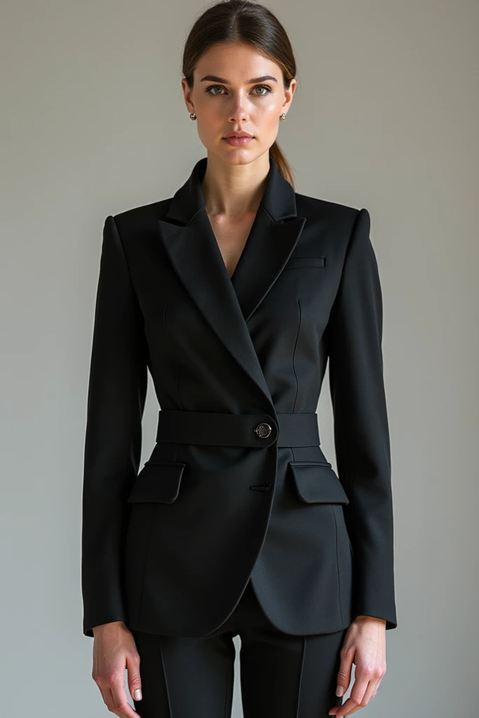 Front photo: Shooting models standing up, face towards the camera, to clearly design and style the blazer. Make sure the lighting is even and the background is not distracting.

Photo from behind: Model standing with back to camera, to allow viewers to see the seams and details from the back of the shirt.

Side view: Shot from the side to highlight the shape of the shirt and how it hugs the body.

Close-up photo of fabric: Close up to highlight the fabric texture, N&#39;lin label and other fine details such as buttons or stitching.