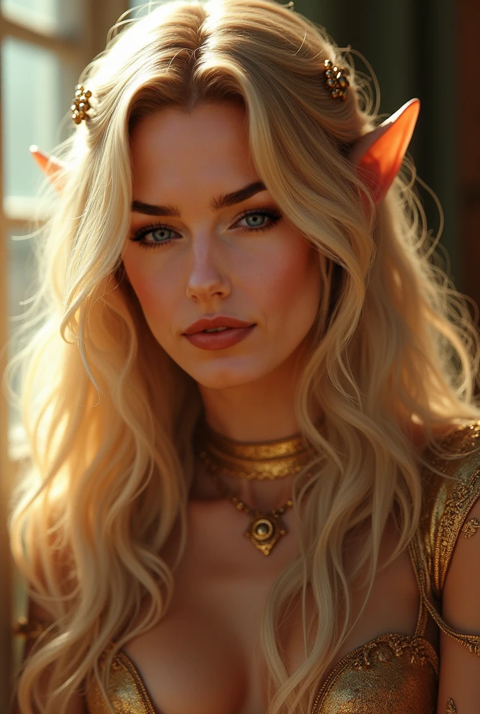 Blonde dragon woman
