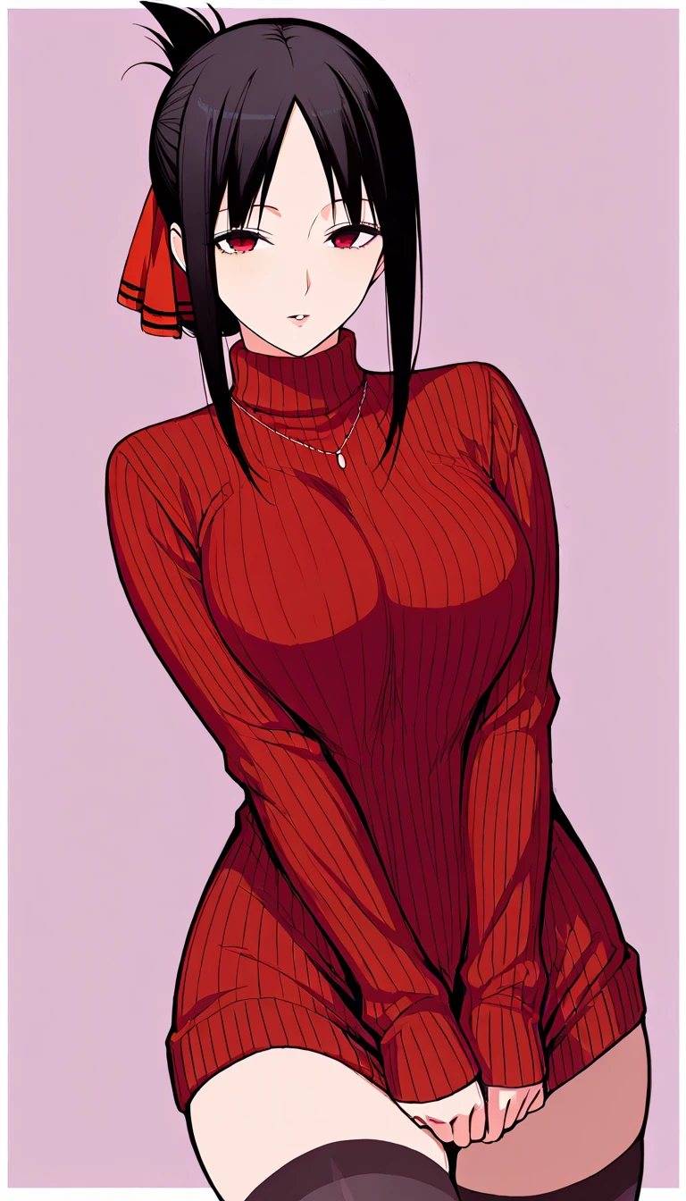 marker \(medium\), traditional media, unparalleled masterpiece, 8k uhd, perfect artwork, mature woman, yor, black hair, red eyes, long hair, photo, anime, ((panties)), red sweater, off shoulders, (((blush))), white head band, golden earings, black straps, smile, wine glass, drunk