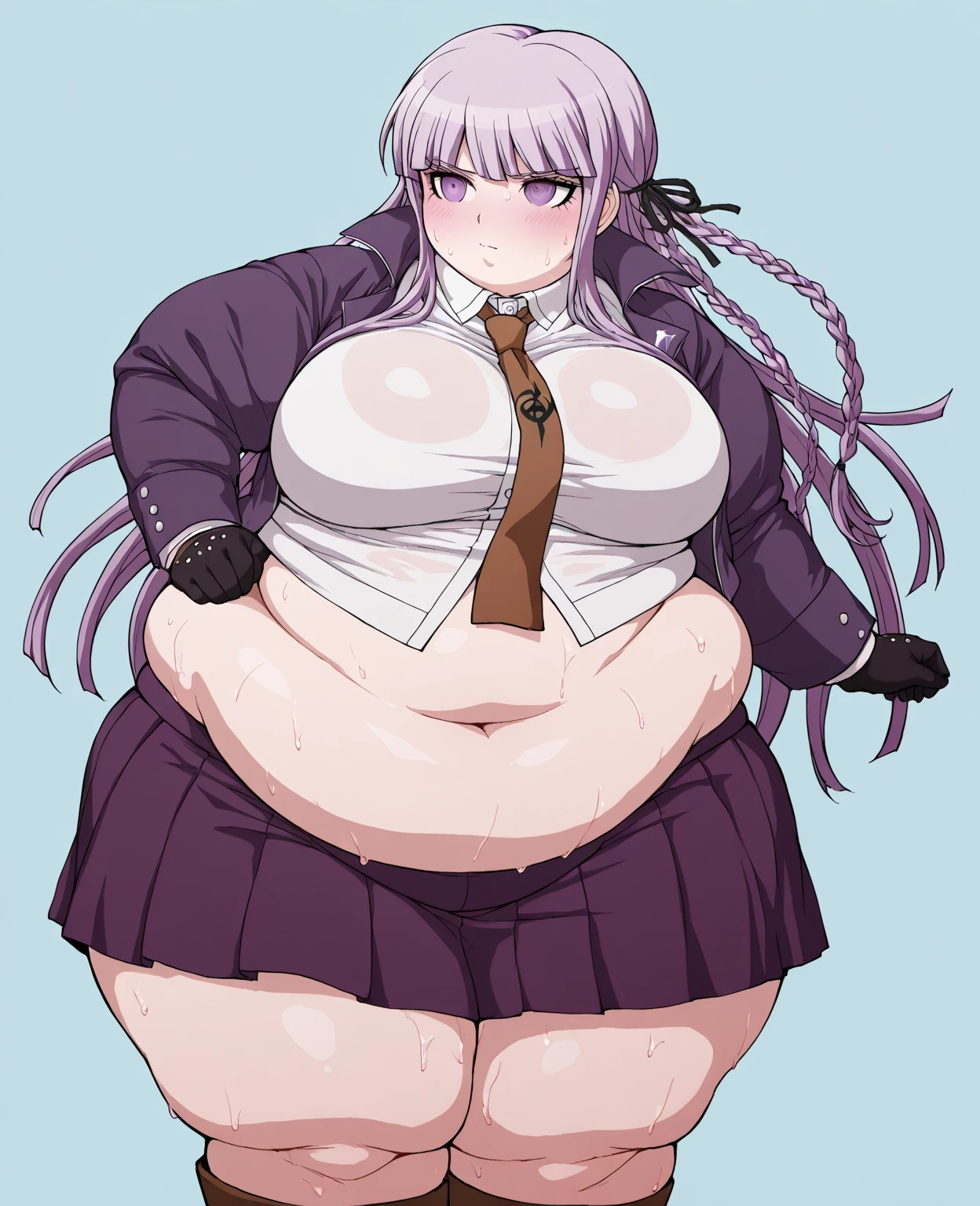 One Girl,Long Hair、Precise five fingers,{Knee-high socks}、(((Wide Hips)))、 (((Plump thighs)))、((Big Ass))、(Big Breasts) Embarrassed look,whole body、Sexy pose