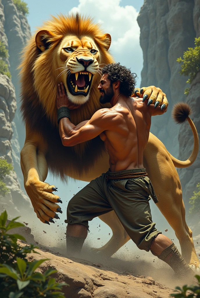 Kamal haasan fight with lion