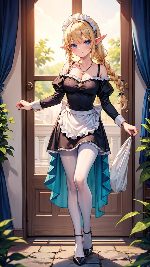 woman, ((Masterpiece, best quality)), full body view, bursting huge breasts, detailed skin, Anna from Frozen as a maid, maid clothes, clileaning the living room, highly detailed, cinematic lighting, ultra realistic, blush, looking at viewer, anna, anna from movie Frozen.