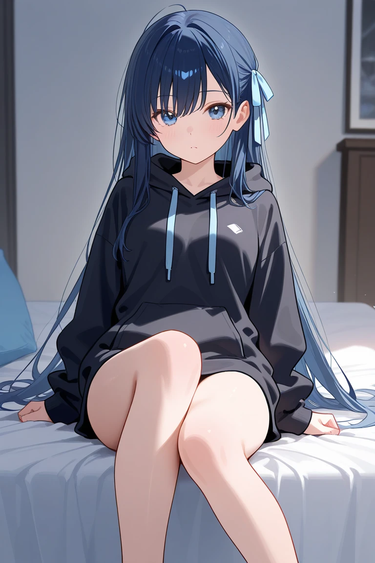 masterpiece, Highest quality, High resolution, Very detailed,(((Sleeping Yoizaki Kanade))), (((naked)))、(((On the bed)))、(((evening)))