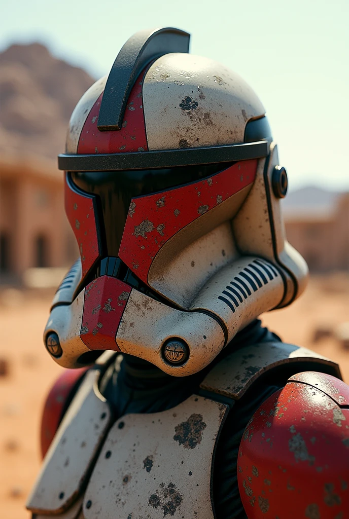 A helmet inspired by the rebels and clones of Star Wars 