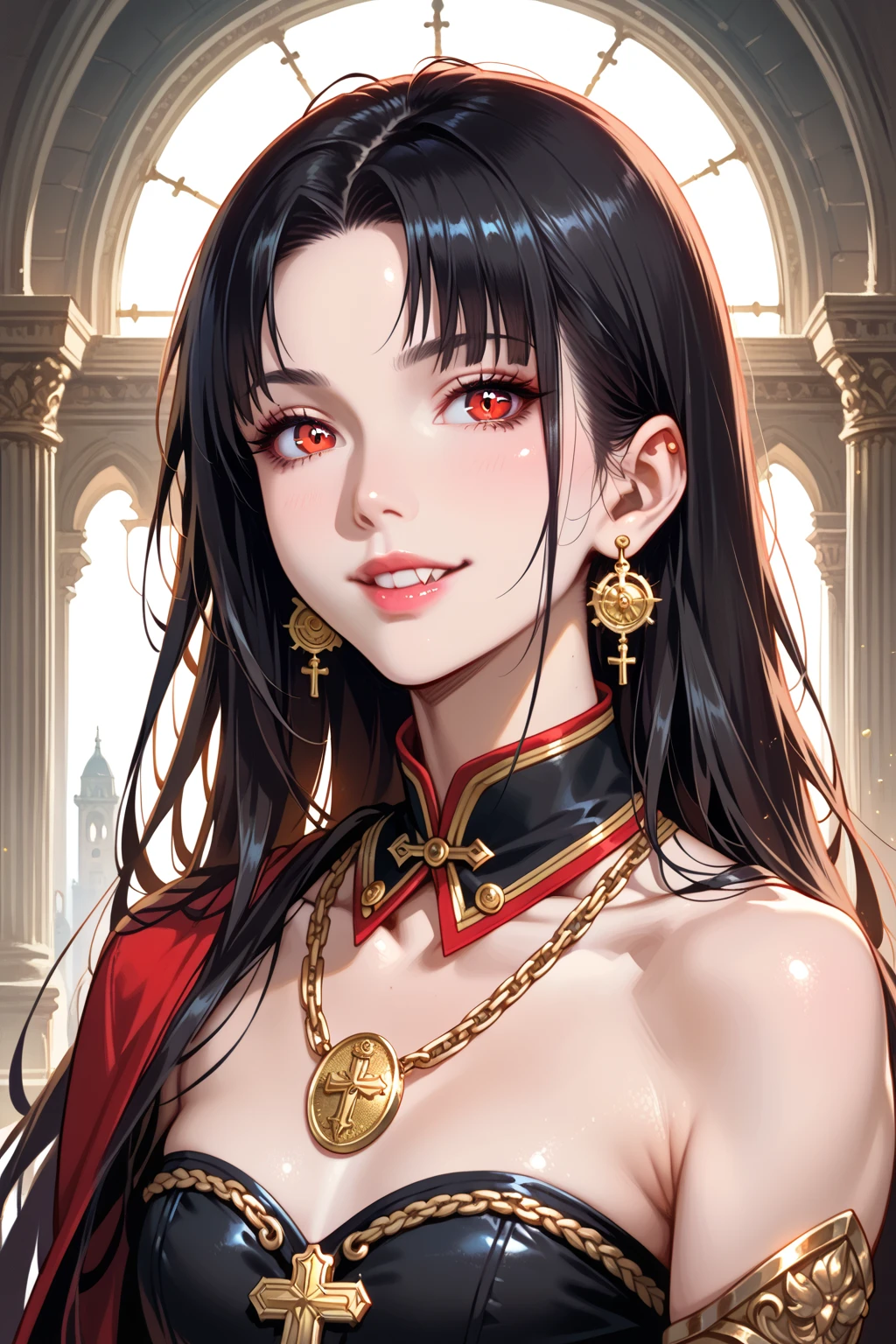 超A high resolution、An ultra-high picture quality、8K、Detailed details、marvelous expression、1 person woman、Tall slender woman、Super small breasts、small tits、black hair long perm style、Luxurious hair ornaments、red satin cocktail dress、Luxury hotel dance party background、
