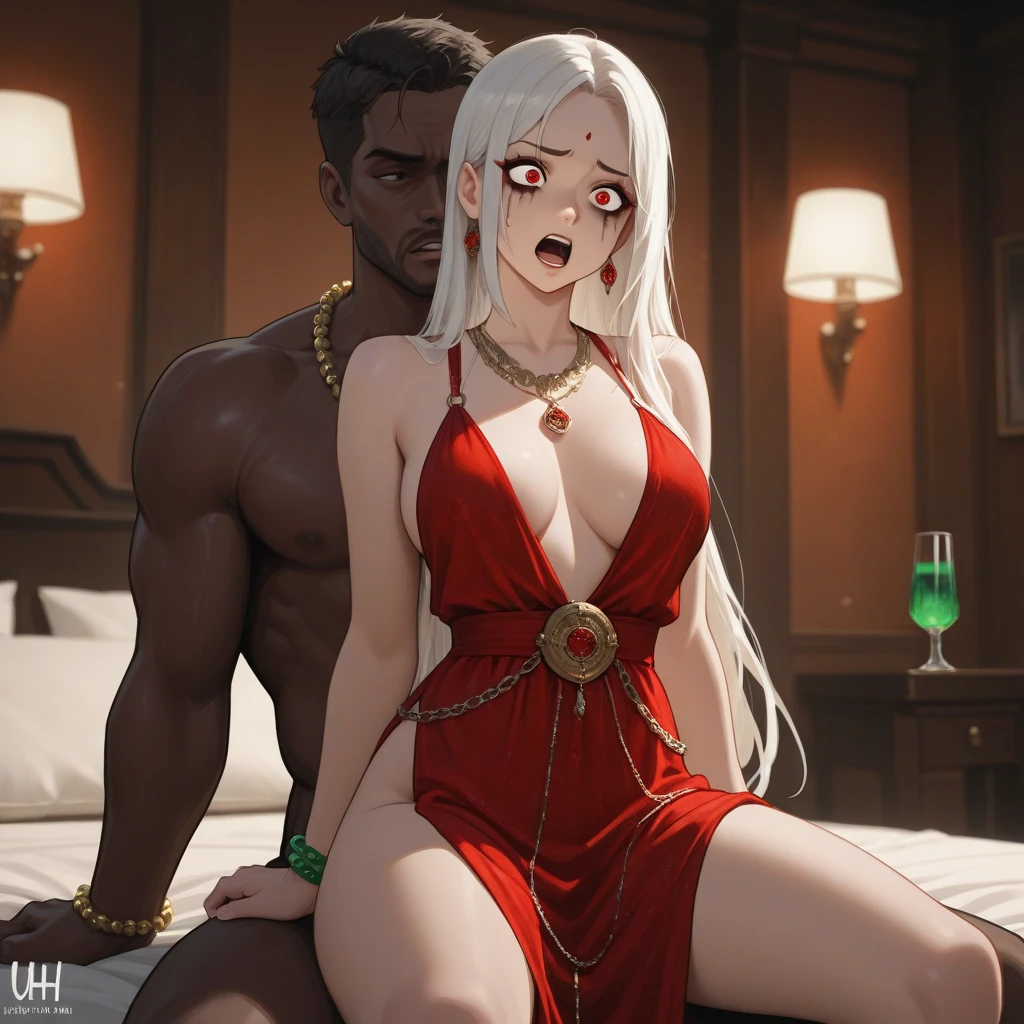 NSFW,masterpiece,Highest quality,High resolution,Very detailed,Girl,Silver Hair,long hair,Golden Eyes,Short height,goddess,God,A dazzling silk dress,hair ornaments,Earrings,gem,Decoration,Nightlife,Brothel,bedroom,Starry Sky,Ancient,Lustful face,Embarrassed,blush,Drooling,Erect nipples,(Sex slave),A flattering face,Estrus,Hollow Eyes,(prostitution),(Prostitute),(Have sex),(Middle-aged men)