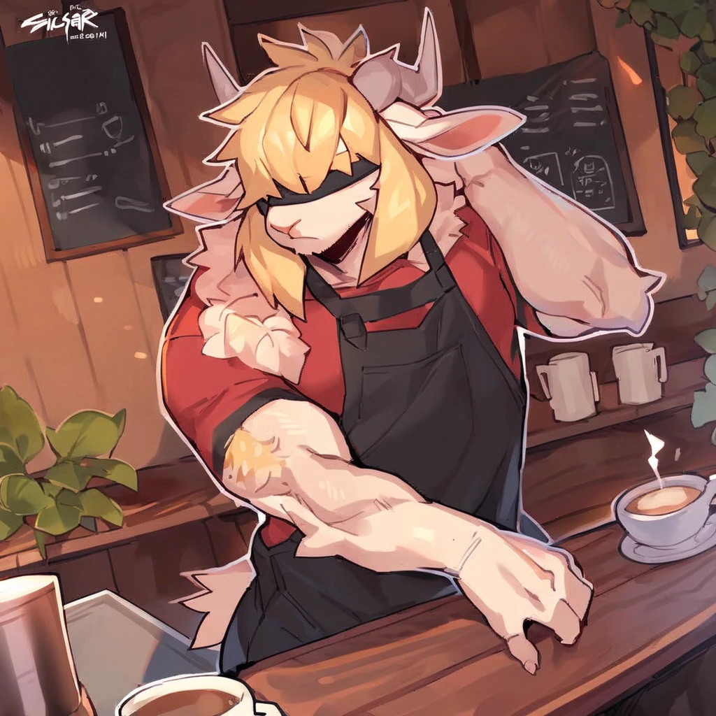 vane /(granblue fantasy/)、muste piece, ,NSFW,best quality,male,solo,beautiful detailed skin、Glittering oiled skin,blush、(black apron, cafe uniform,detailed face,blush,Panting、orgasm:1.2), complicated and elegant、sexy、 Strong muscles、spread legs,(anal,penis,sex,projectile cum,semen,:1.3),kitchen
