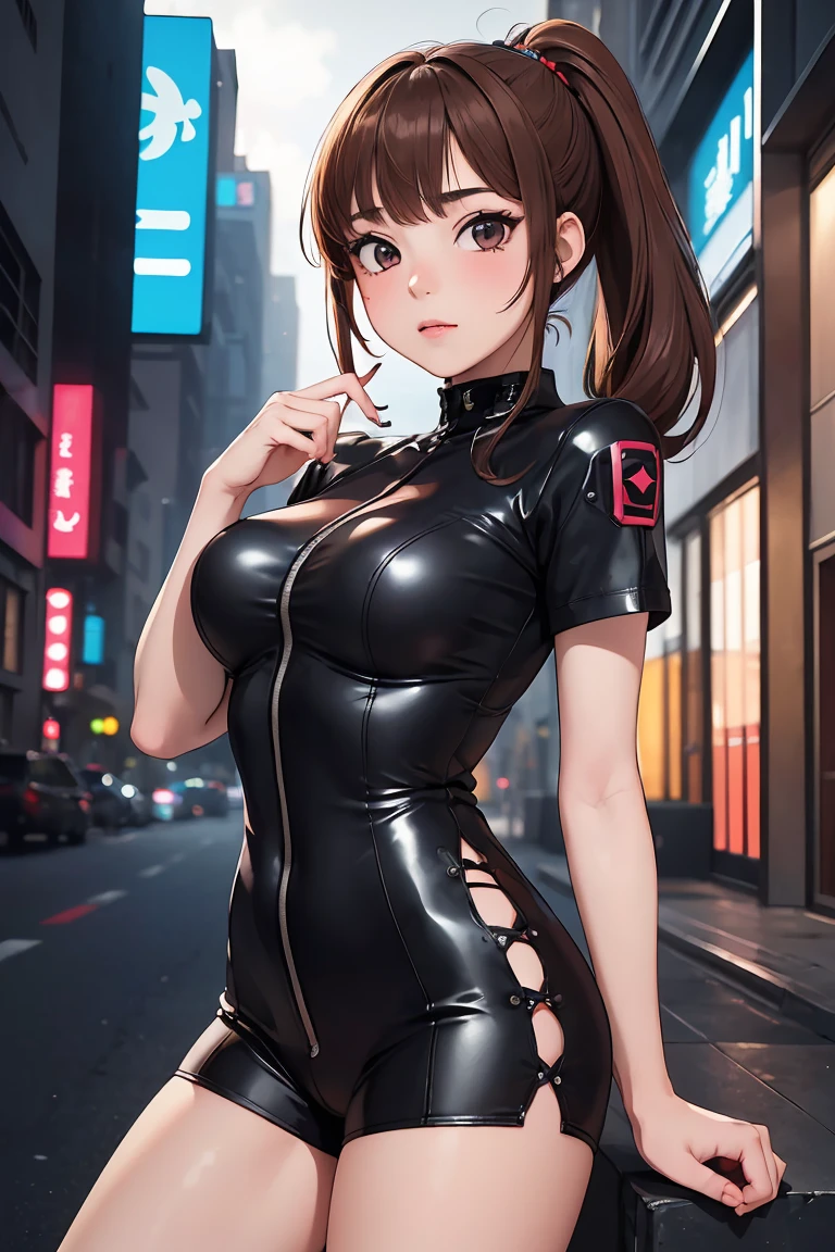 NSFW、Highest quality、(One girl),Big Breasts、(Road bike)、((Flexion and extension exercises))、Looking at the viewer with a dazed look、Beautiful Eyes、Beautiful Face、Delicate eyes、Tight and thin cycling wear、((Sweatで透けたサイクルウェア))、Sweat、Morning urban valley、street tree、Futanari、Erect penis、Penis