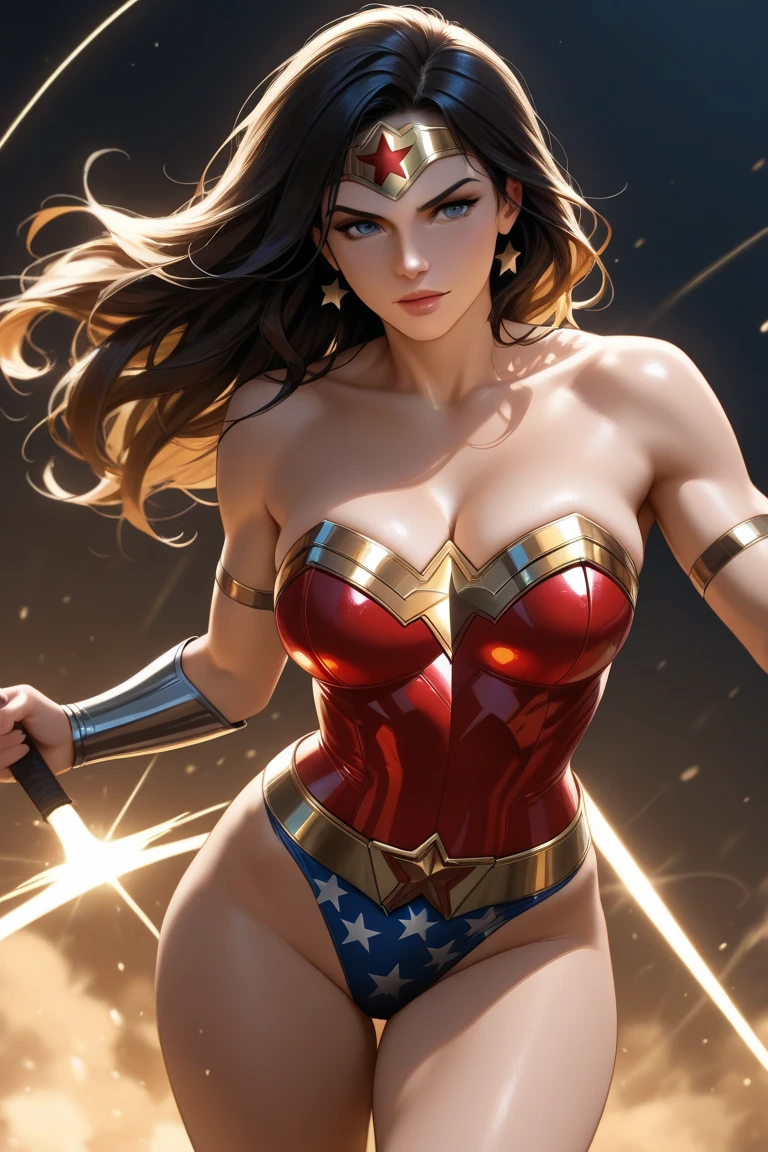 a close up of a woman in a costume posing for a picture, extremely detailed artgerm, 8k artgerm bokeh, artgerm. high detail, artgerm and wlop, wlop and artgerm, in the style artgerm, rossdraws volumetric lighting, 8k high quality detailed art, super detailed and realistic, glossy skin