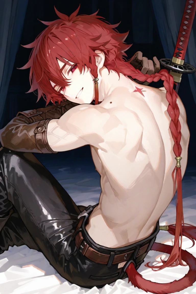 codeGeass: Lelouch of the Rebellion、Red Moon Karen、scarlet colored hair、Hairstyles on the outer wings、Short-cut hairstyles、large boob、fullnude、 (Black hair, Brown eyes, Round face),  With ribbon, (nose blush, Naughty, half opened eye, Drooling),On the bed in the infirmary,   [Full body shot]、Hardcore BDSM Kak Dega Again、Plenty of love juice、pale pubic hair、Wearing a black dog collar,Full body shot,body piercings,Large open legs、eye glass、Head-to-toe shots、Hand flail、fetters、Squirting、spout、There are a lot of them all over the body、Soak up the bright sunshine under the tropical sun、The udder is squeezed out with a rope、Woman in chains、slightly turned to the side、The lower back is cramping up and down、Chest is bobbing up and down、screaming in pain、 超A high resolution, (Photorealistic: 1.4)、Crying with joy、Crying in pain、Shot from a 45-degree angle to the right、Huge 、Stand on all fours with your butt facing the viewer、sticking out the tongue、Peeling the whites of the eyes、Crying in pain、Red color hair,Ahegao
